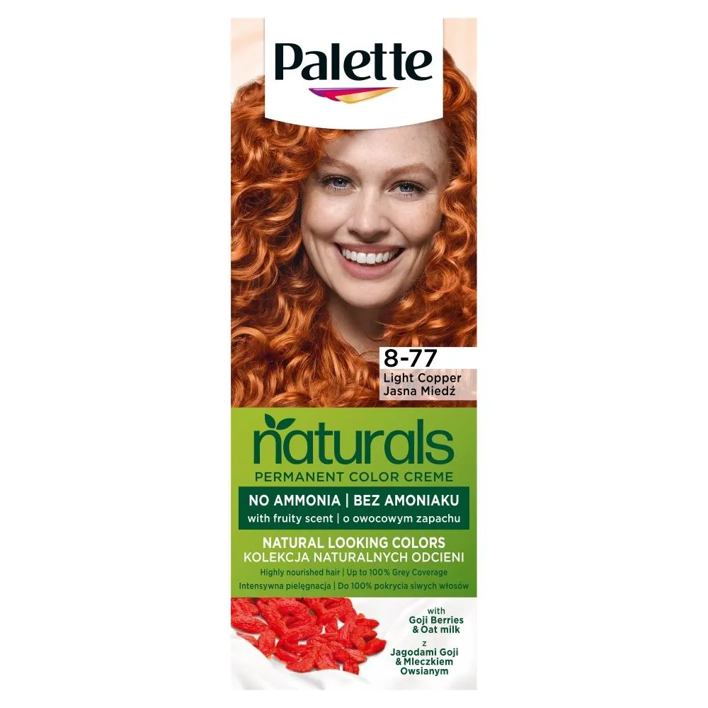 Palette Permanent Naturals Color Creme Farba do włosów trwale koloryzująca 390/ 8-77 jasna miedź