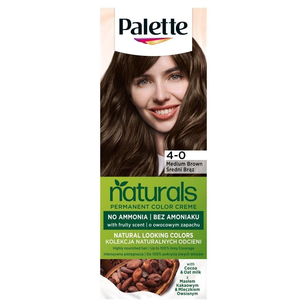 Palette Permanent Naturals Color Creme Farba do włosów trwale koloryzująca 700 4-0 średni brąz