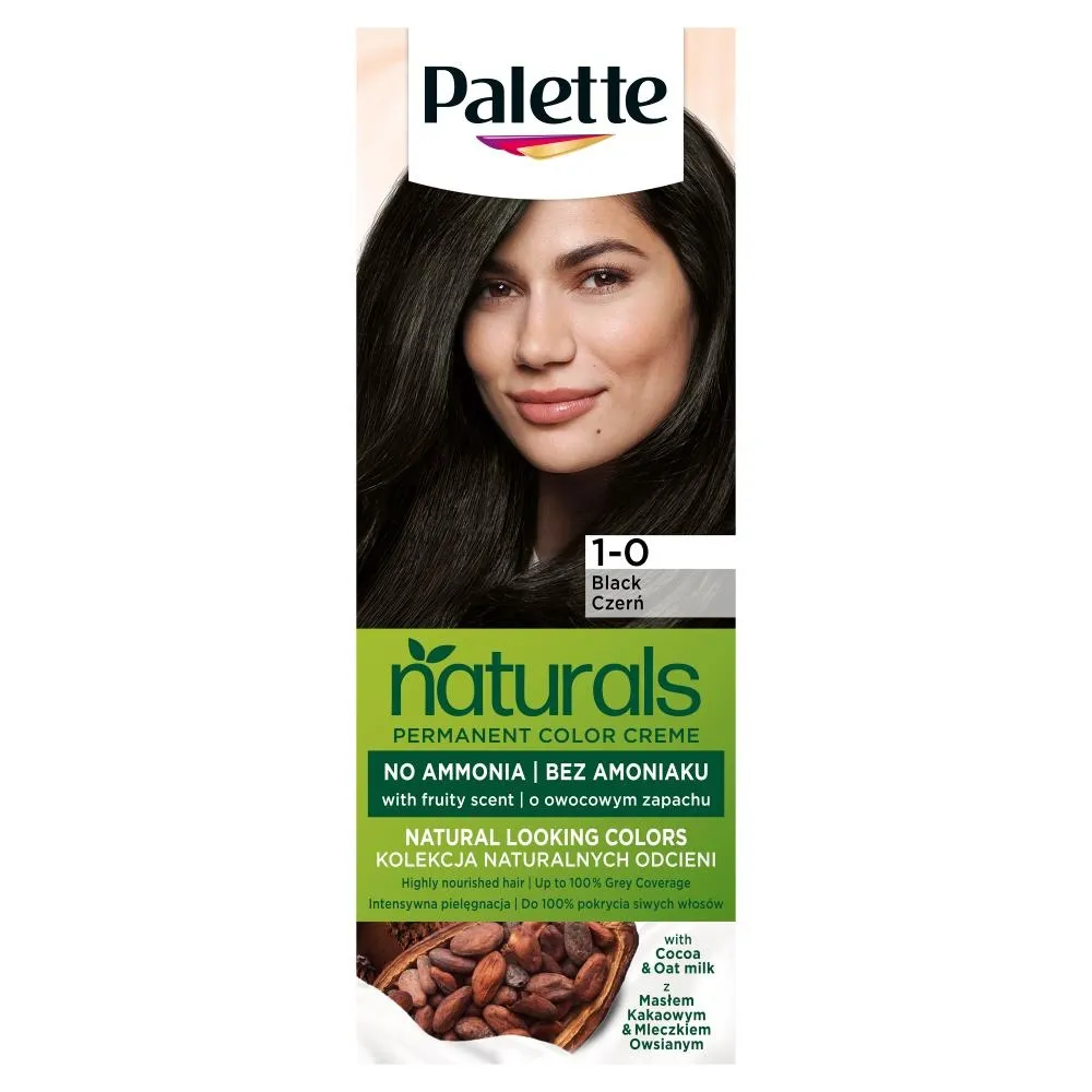 Palette Permanent Naturals Color Creme Farba do włosów trwale koloryzująca 900/ 1-0 czerń