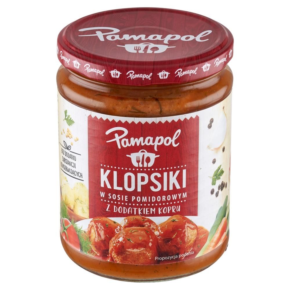 Pamapol Klopsiki w sosie pomidorowym z dodatkiem kopru 500 g