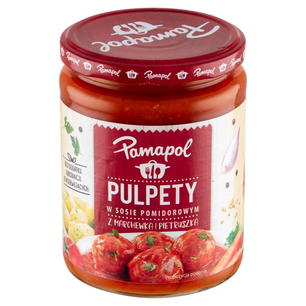 Pamapol Pulpety w sosie pomidorowym z marchewką i pietruszką 500 g