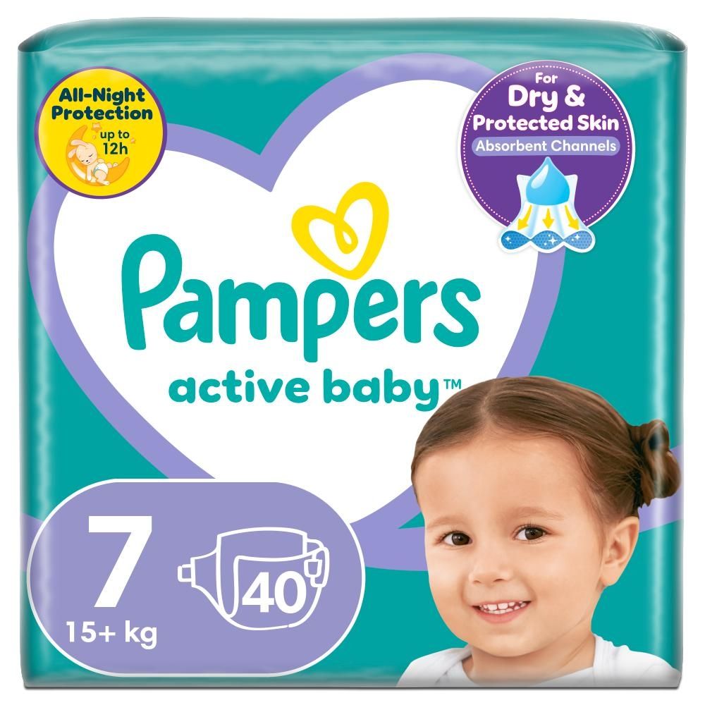 Pampers Active Baby 7, 15kg+, 40 szt