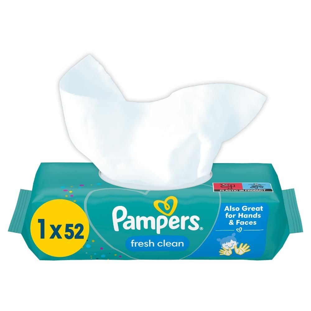 Pampers Fresh Clean Chusteczki nawilżane, 1 opakowanie = 52 szt