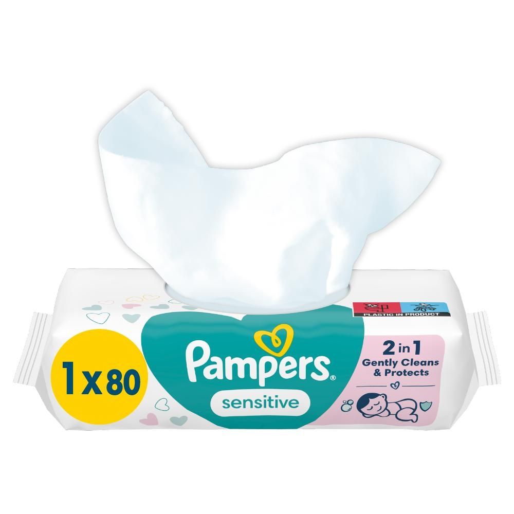 Pampers Fresh Clean Chusteczki nawilżane, 1 opakowanie = 80 szt