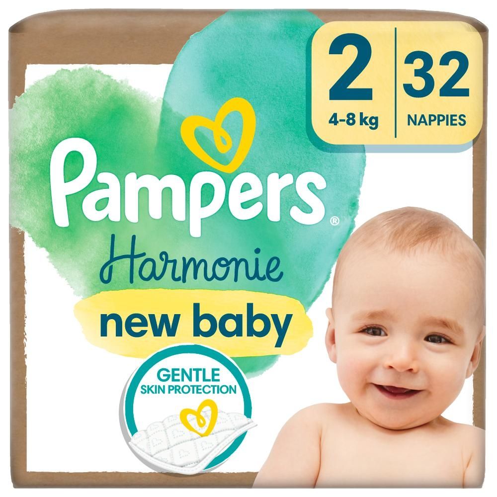 Pampers Harmonie Baby Pieluszki, rozmiar 2, 32 sztuk, 4kg-8kg