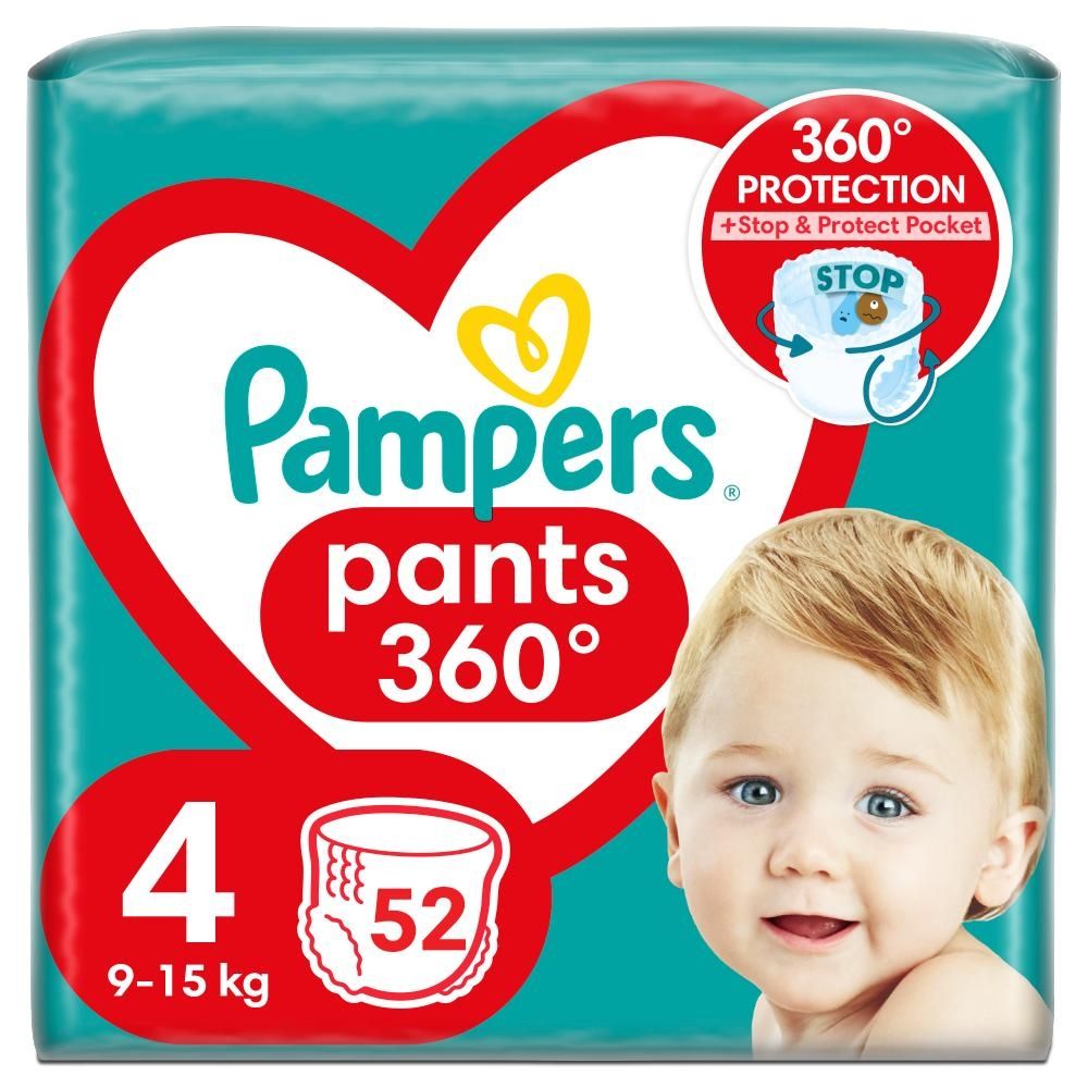 Pampers Pants Pieluchomajtki, rozmiar 4, 52 sztuk, 9kg-15kg