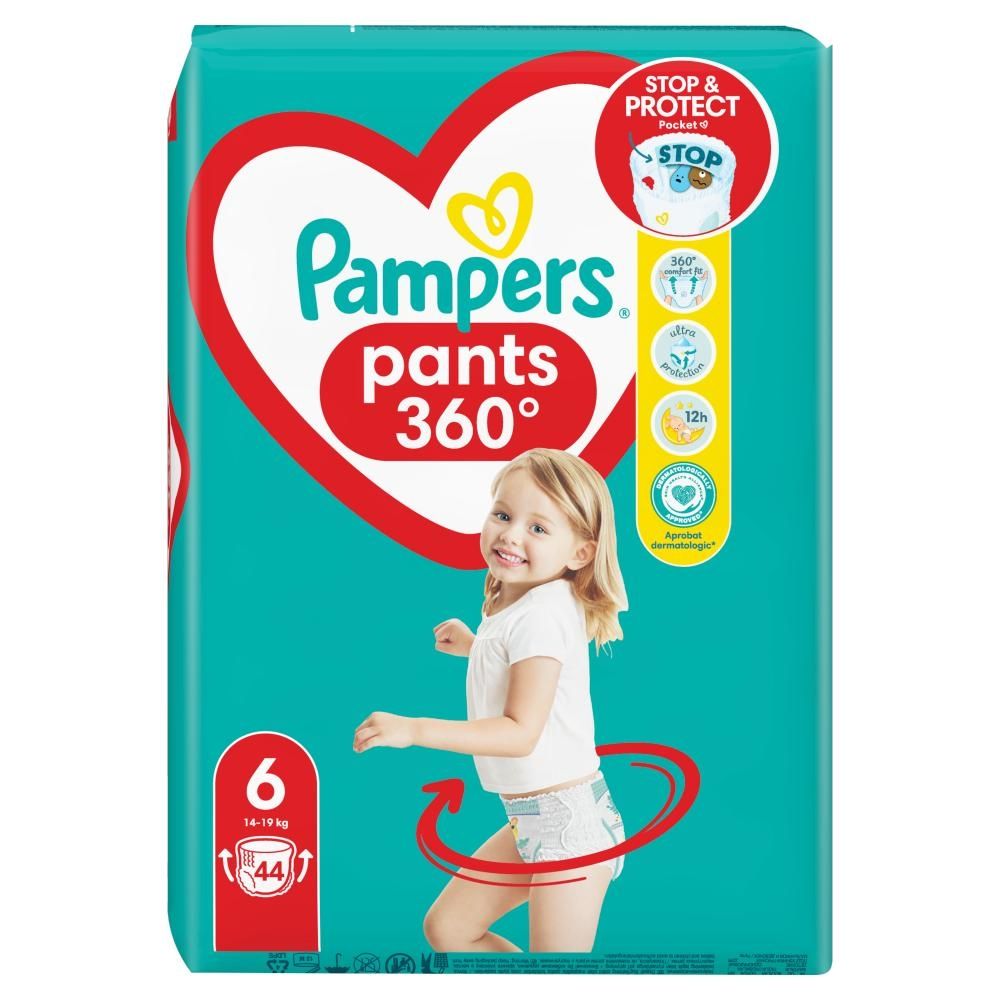 Pampers Pants Pieluchomajtki, rozmiar 6, 44 sztuk, 14kg-19kg