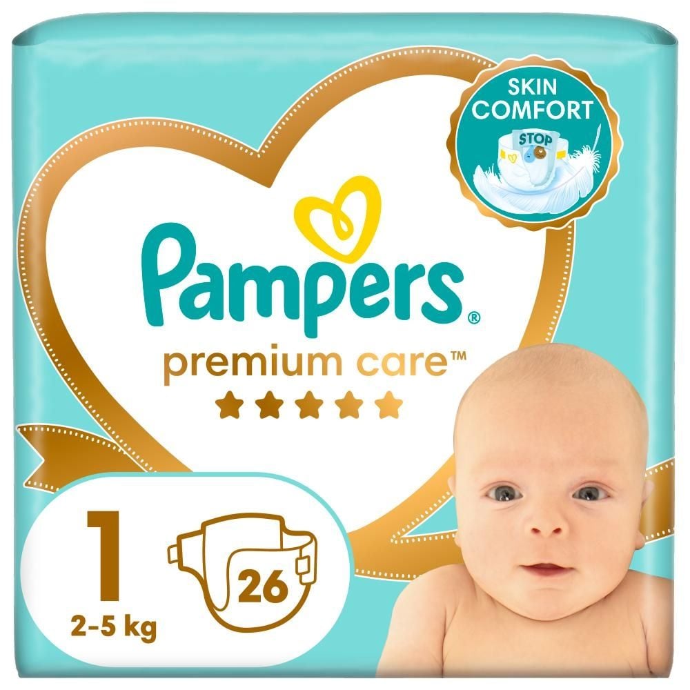 Pampers Premium Care Pieluszki, rozmiar 1, 2-5kg, 26 szt