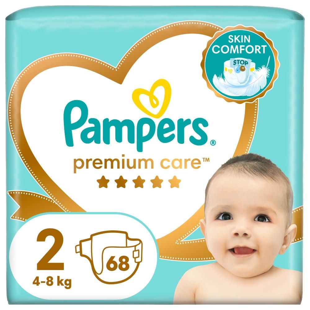 Pampers Premium Care Pieluszki, rozmiar 2, 4-8kg, 68 szt