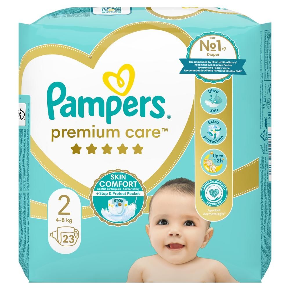 Pampers Premium Care Pieluszki, rozmiar 2,, 4kg-8kg, 23 szt