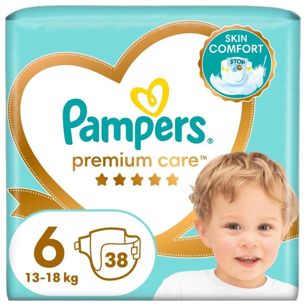 Pampers Premium Care Pieluszki, rozmiar 6, 13+ kg, 38 szt