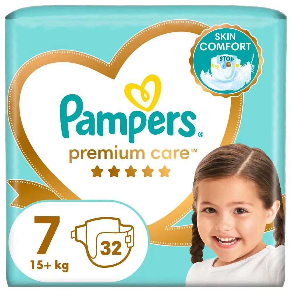 Pampers Premium Care Pieluszki, rozmiar 7, 32 sztuk, 15kg+