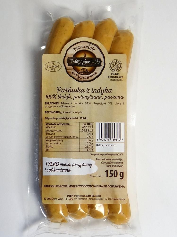 PARÓWKA DELIKATESOWA 100%INDYK 150g