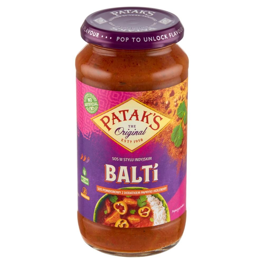 Patak's Balti Sos pomidorowy z dodatkiem papryki i kolendry 450 g