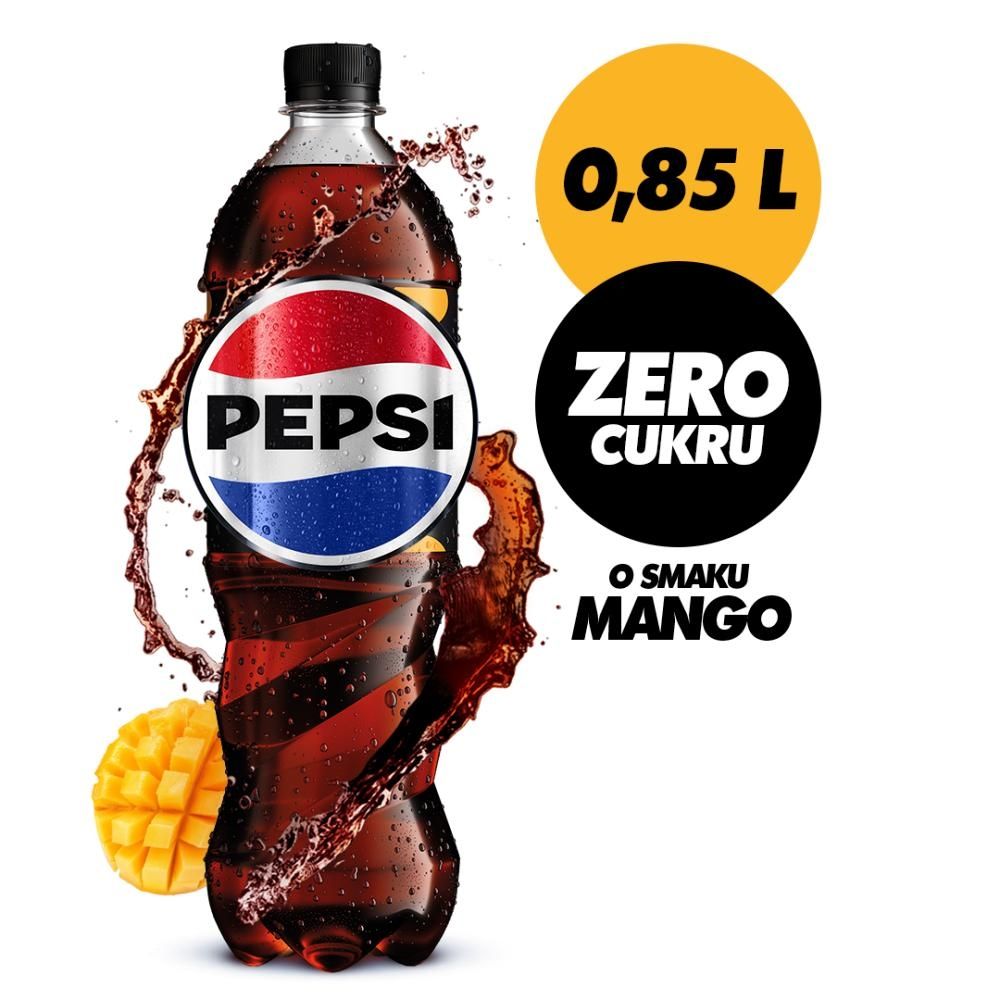 Pepsi-Cola Zero cukru Napój gazowany o smaku mango 0,85 l