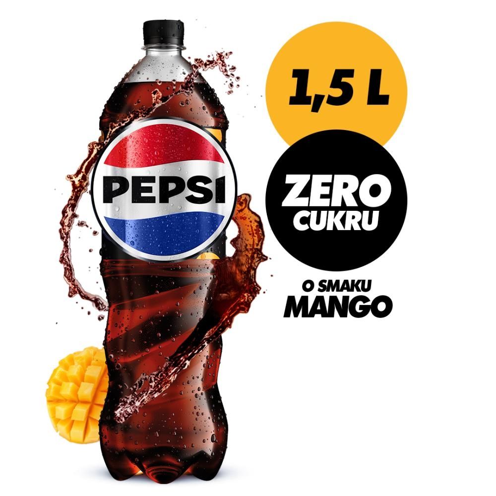 Pepsi-Cola Zero cukru Napój gazowany o smaku mango 1,5 l