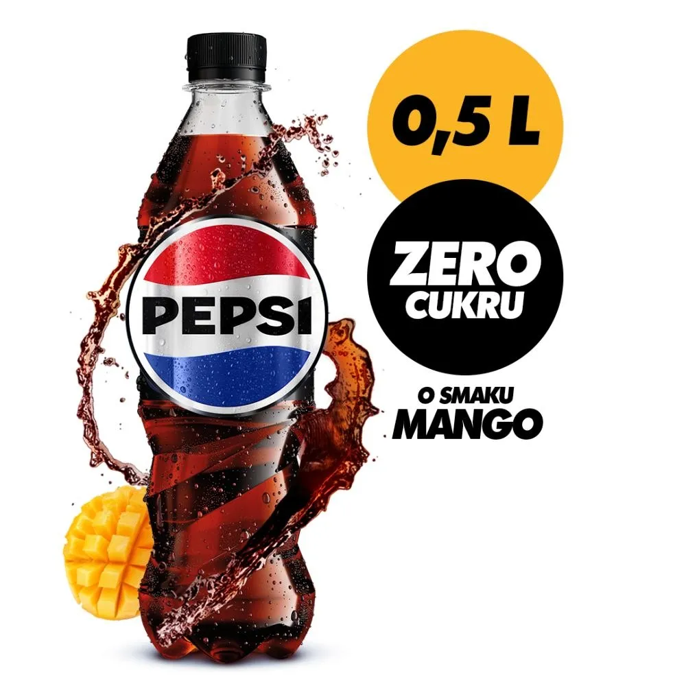 Pepsi-Cola Zero cukru Napój gazowany o smaku mango 500 ml