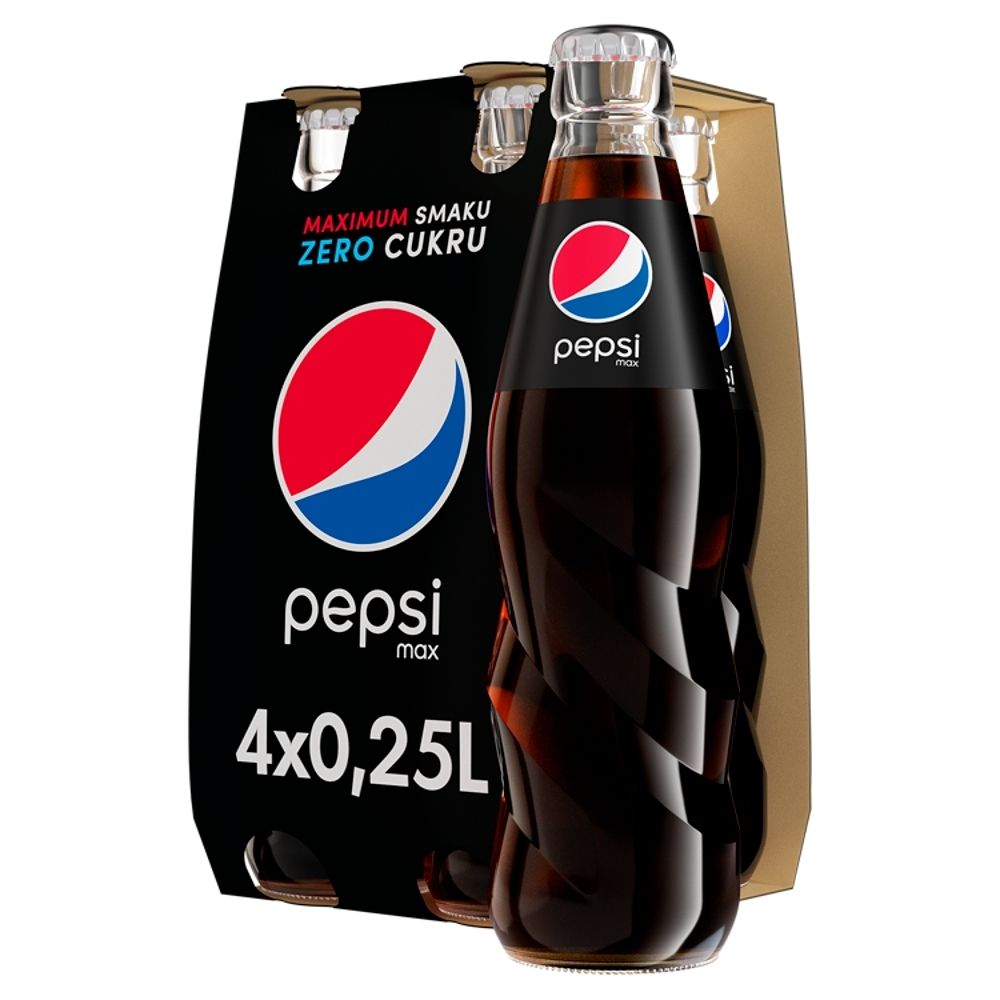 Pepsi Max Napój gazowany typu cola 4 x 250 ml