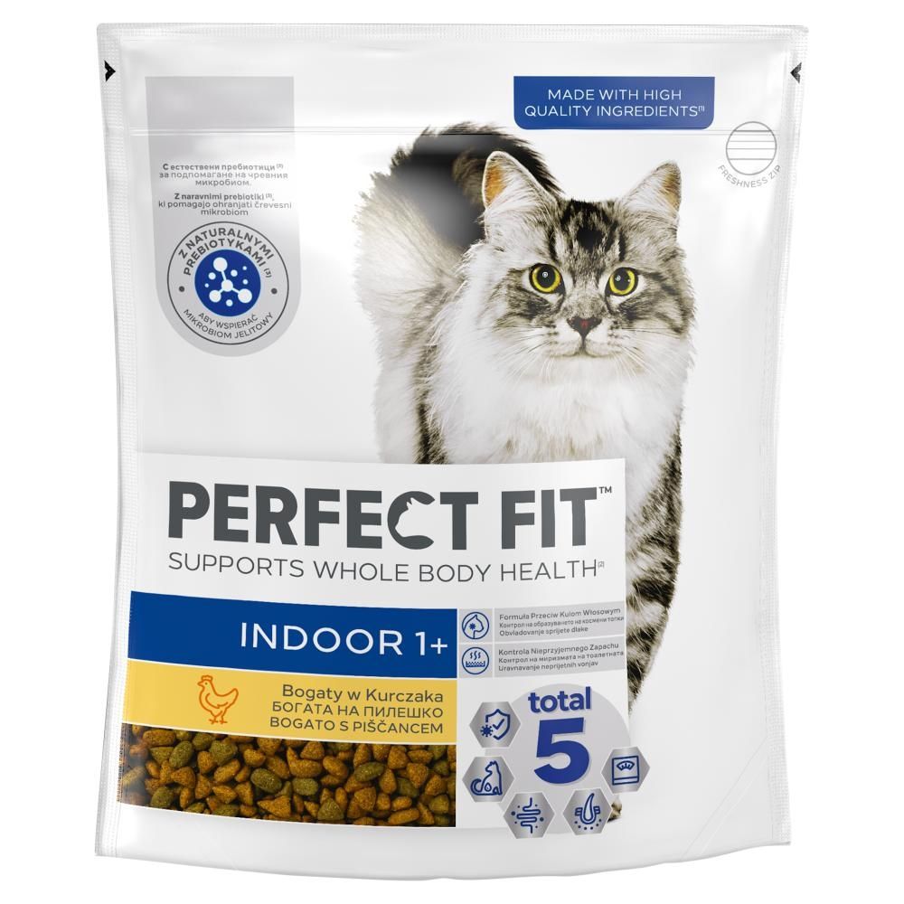 Perfect Fit Indoor 1+ Karma dla dorosłych kotów 750 g