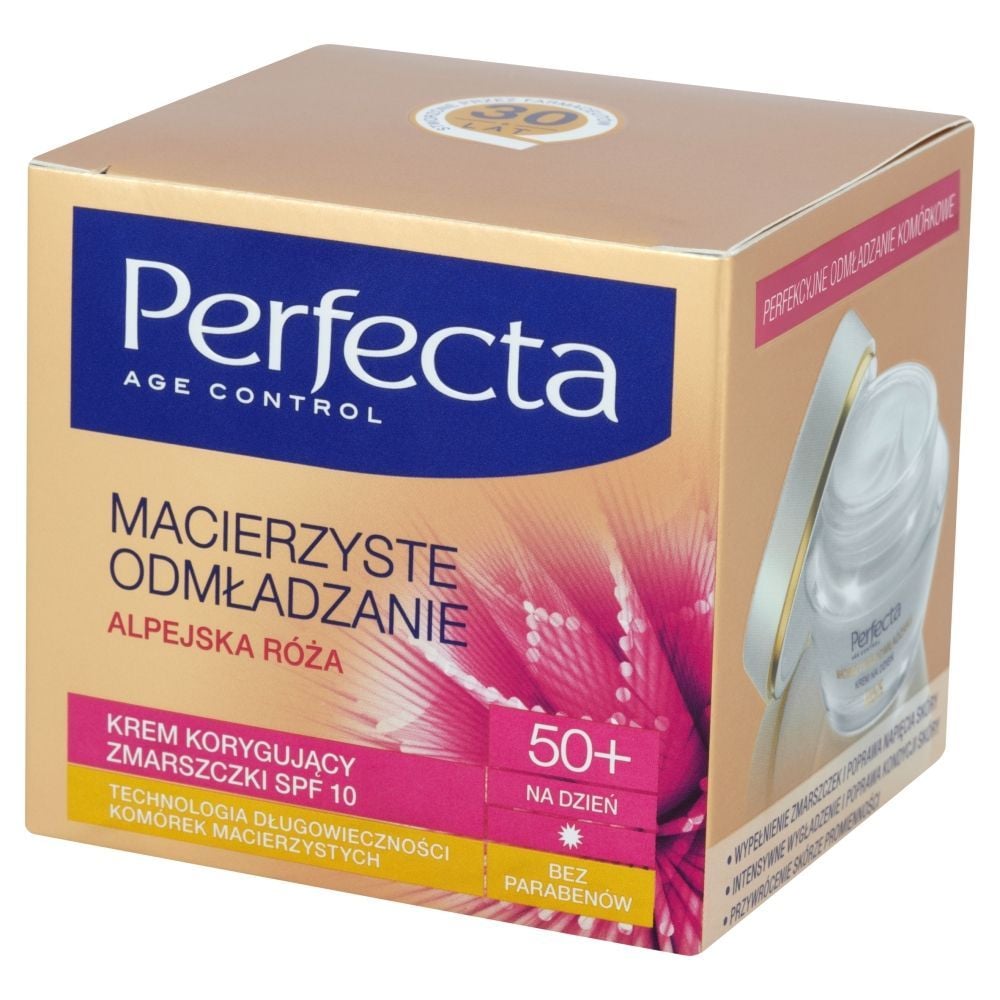 Perfecta Age Control 50+ Macierzyste Odmładzanie Krem korygujący zmarszczki na dzień SPF 10 50 ml