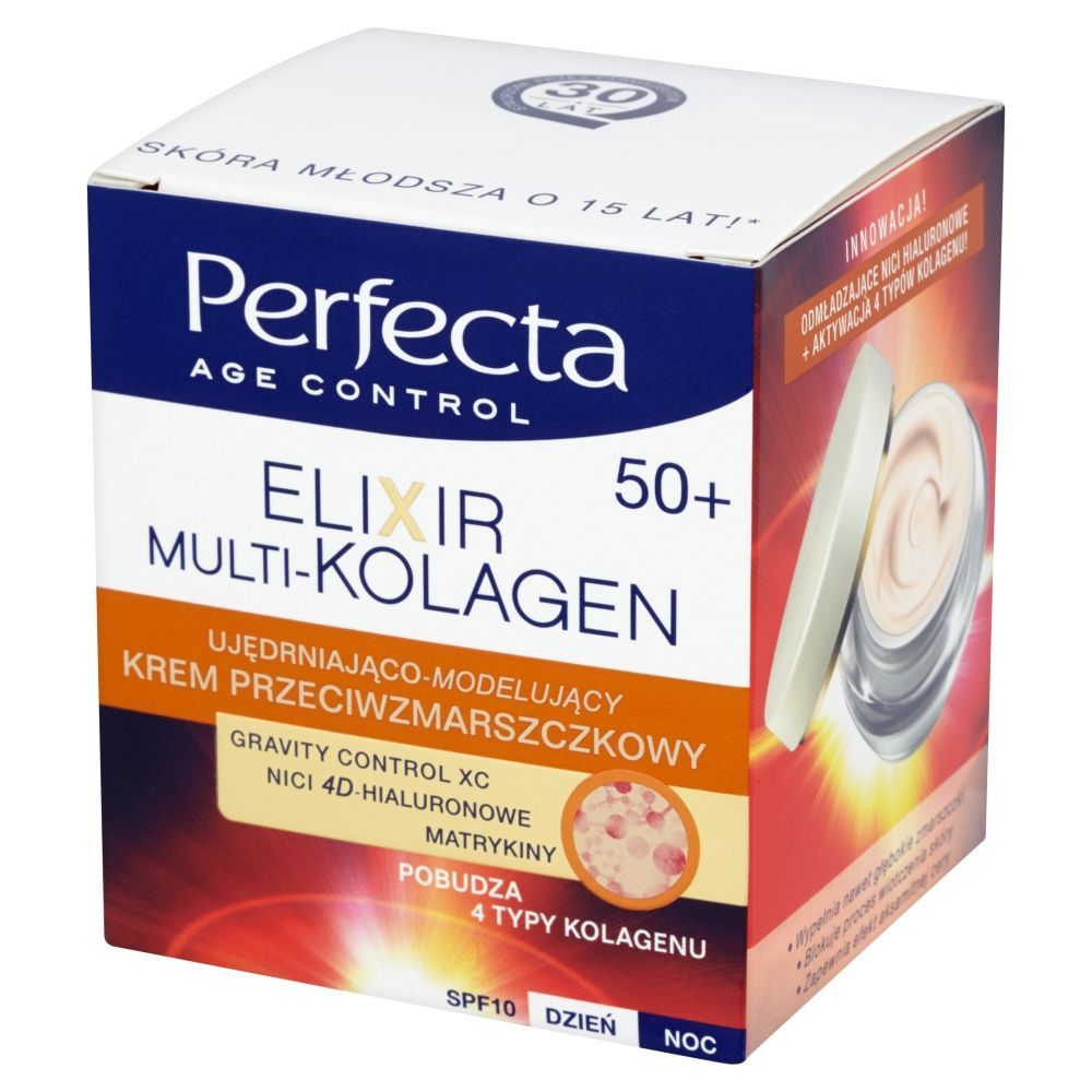 Perfecta Age Control Elixir Multi-Kolagen 50+ Krem przeciwzmarszczkowy na dzień i noc 50 ml