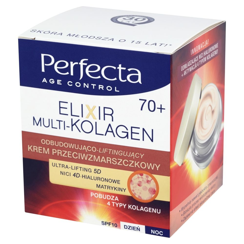 Perfecta Age Control Elixir Multi-Kolagen 70+ Krem przeciwzmarszczkowy na dzień i noc 50 ml