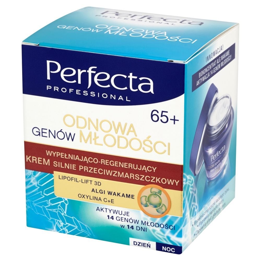 Perfecta Professional Odnowa Genów Młodości 65+ Krem silnie przeciwzmarszczkowy na dzień i noc 50 ml