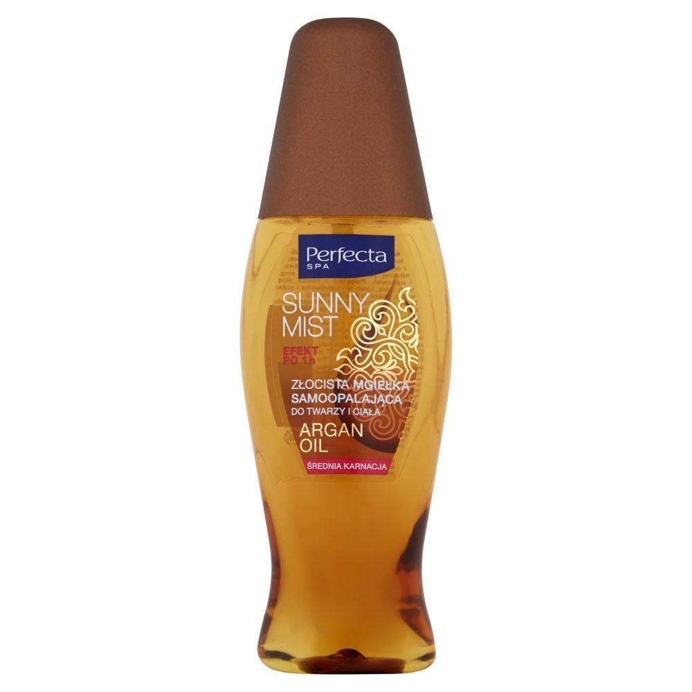 Perfecta SPA Sunny Mist Złocista mgiełka samoopalająca do twarzy i ciała średnia karnacja 150 ml