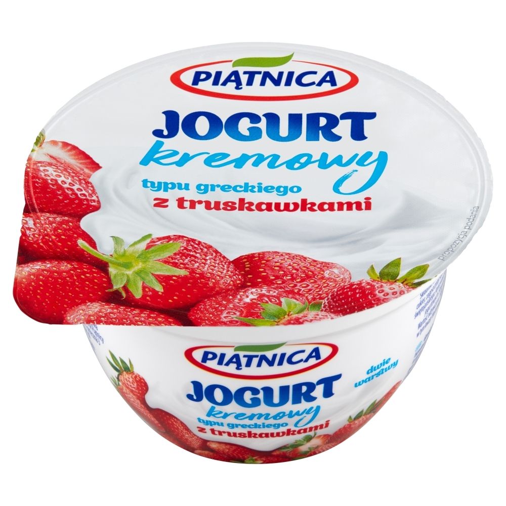 Piątnica Jogurt kremowy typu greckiego z truskawkami 150 g