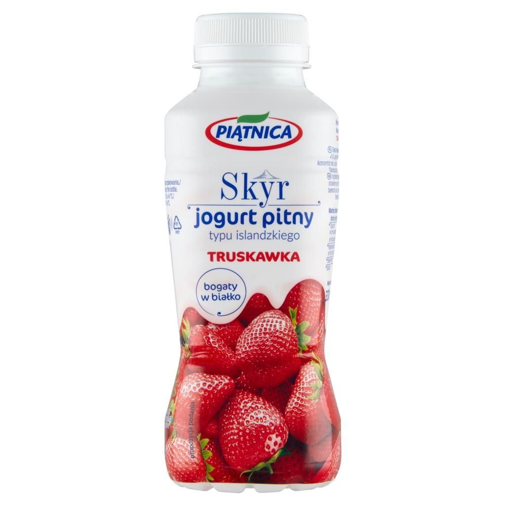 Piątnica Skyr jogurt pitny typu islandzkiego truskawka 330 ml