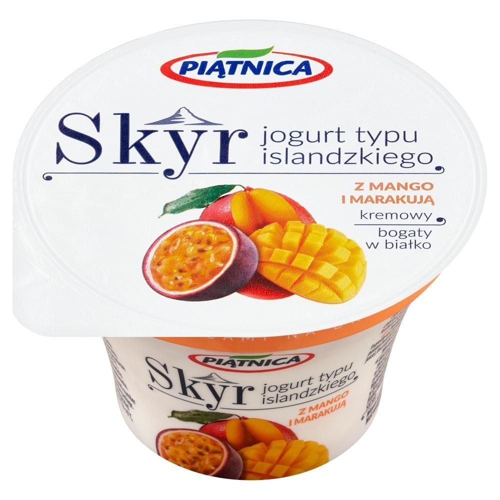 Piątnica Skyr Jogurt typu islandzkiego z mango i marakują 150 g