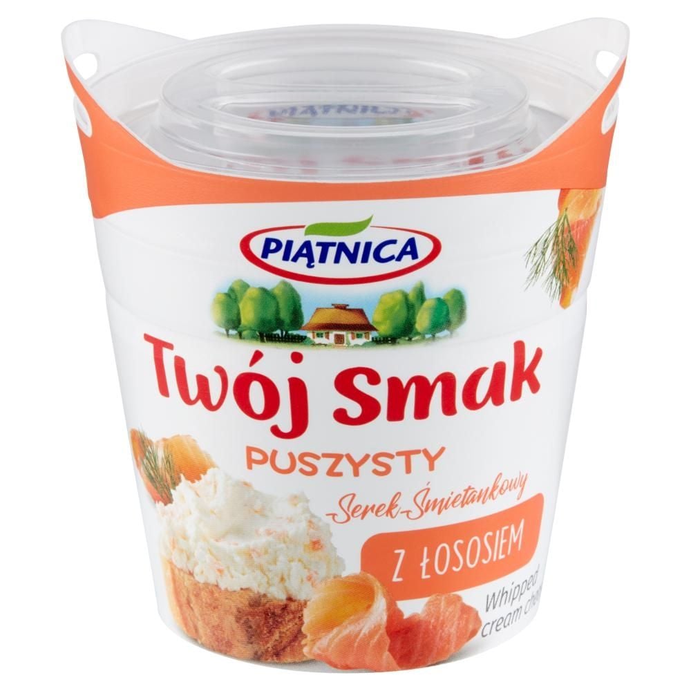 Piątnica Twój Smak Serek śmietankowy puszysty z łososiem 150 g