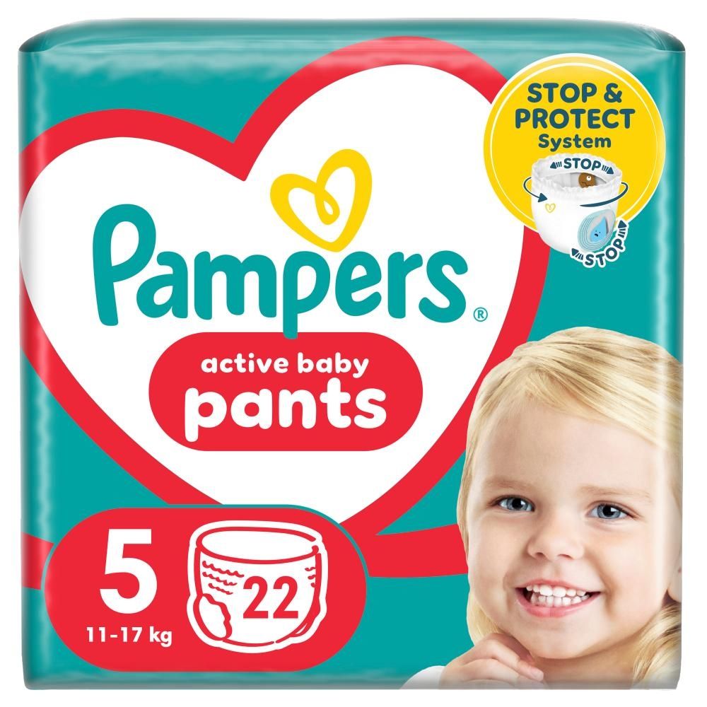 Pieluchomajtki Pampers Active Baby, rozmiar 5, pieluszki 22, 11kg-17kg