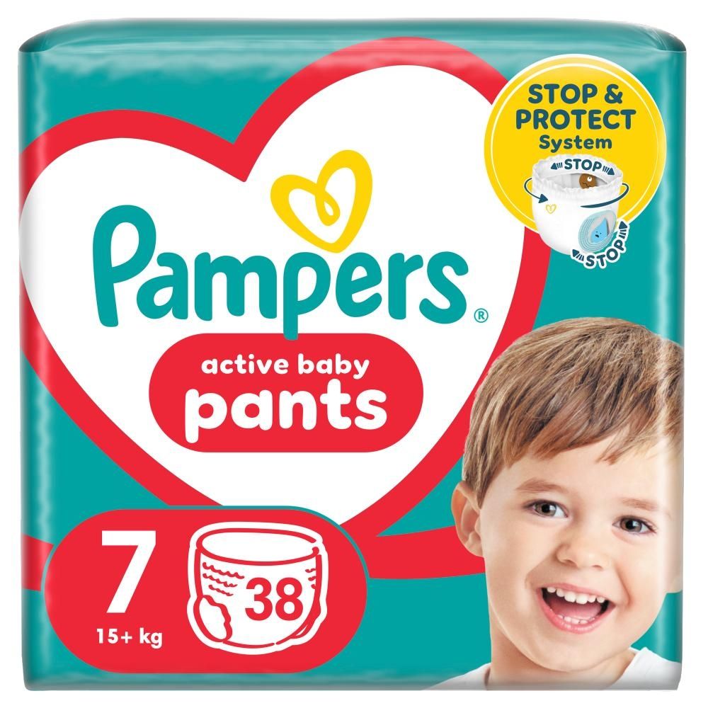 Pieluchomajtki Pampers Active Baby, rozmiar 7, pieluszki 38, 15kg+