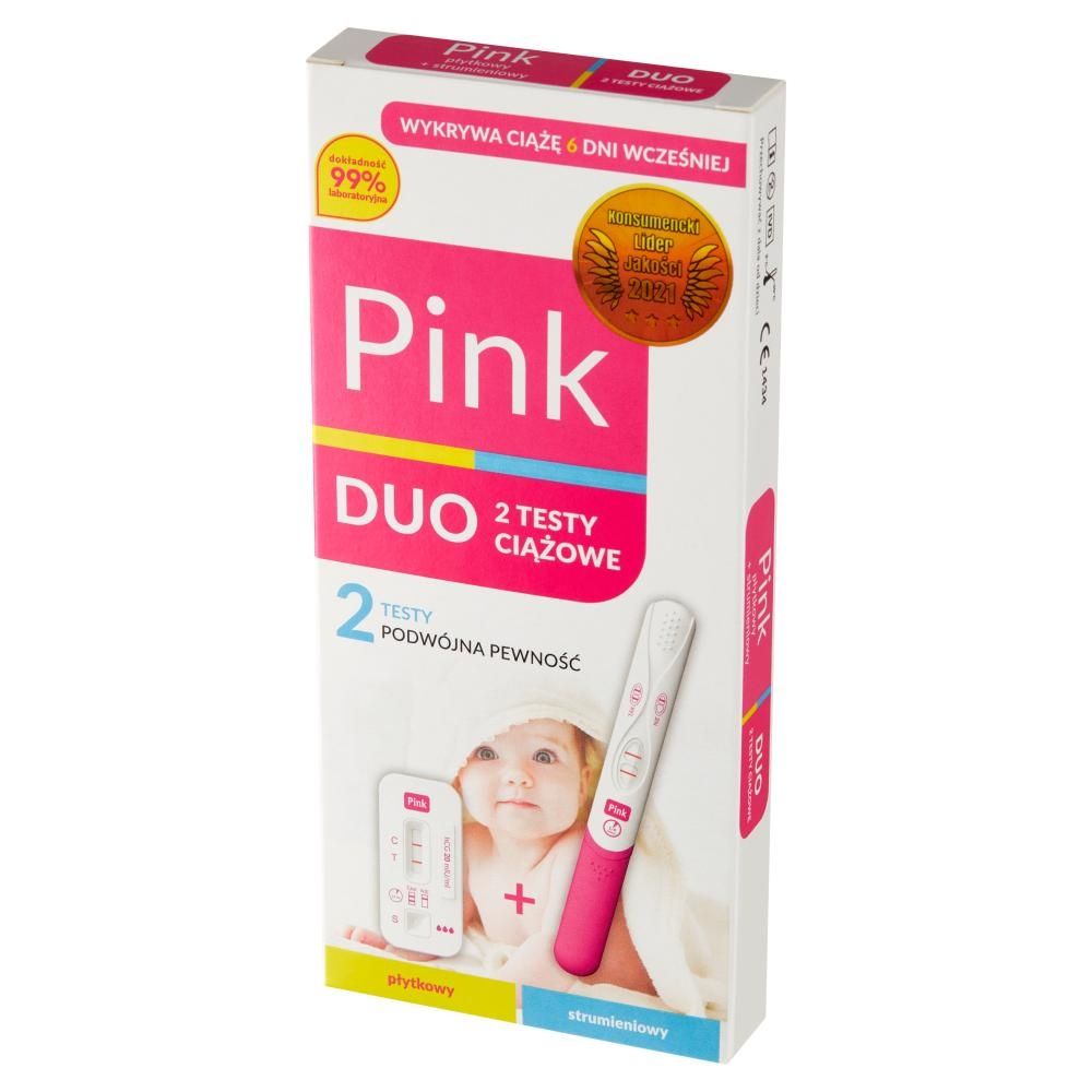 Pink Duo Wyrób medyczny test ciążowy 2 sztuki