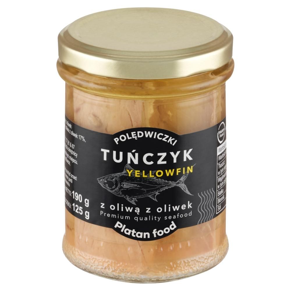 Platan Food Polędwiczki z tuńczyka yellowfin z oliwą z oliwek 190 g