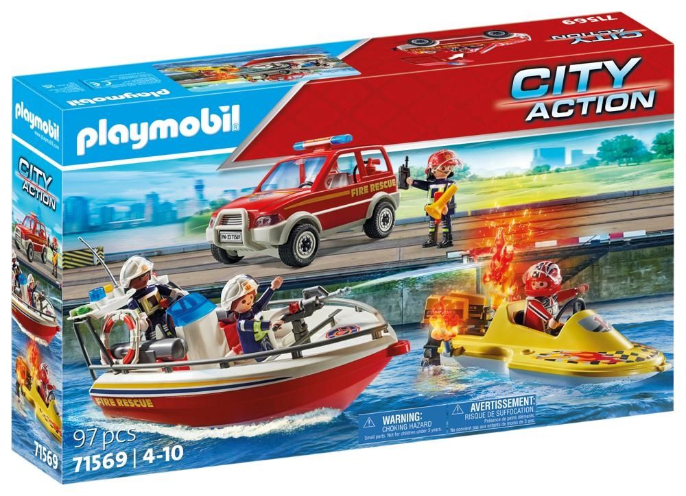 Playmobil Akcja straży pożarnej na wodzie