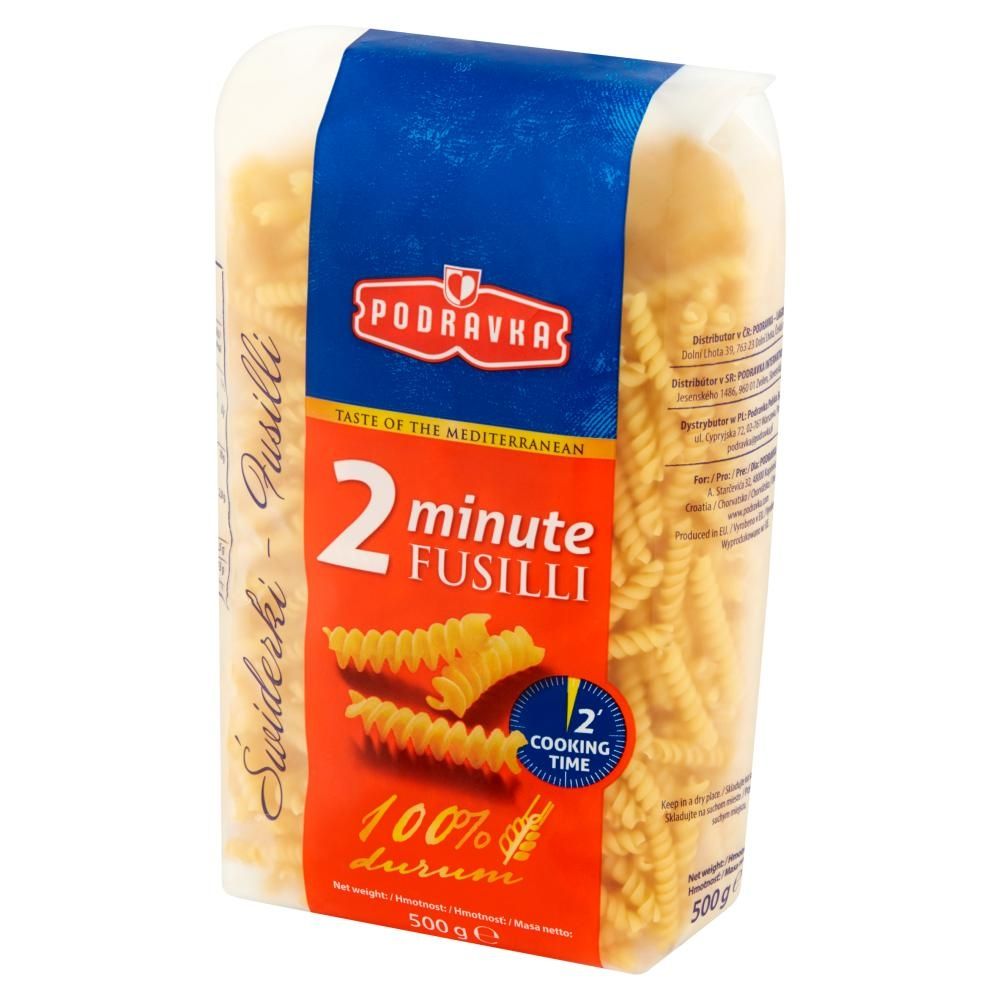 Podravka Makaron z pszenicy twardej durum świderki fusilli 500 g