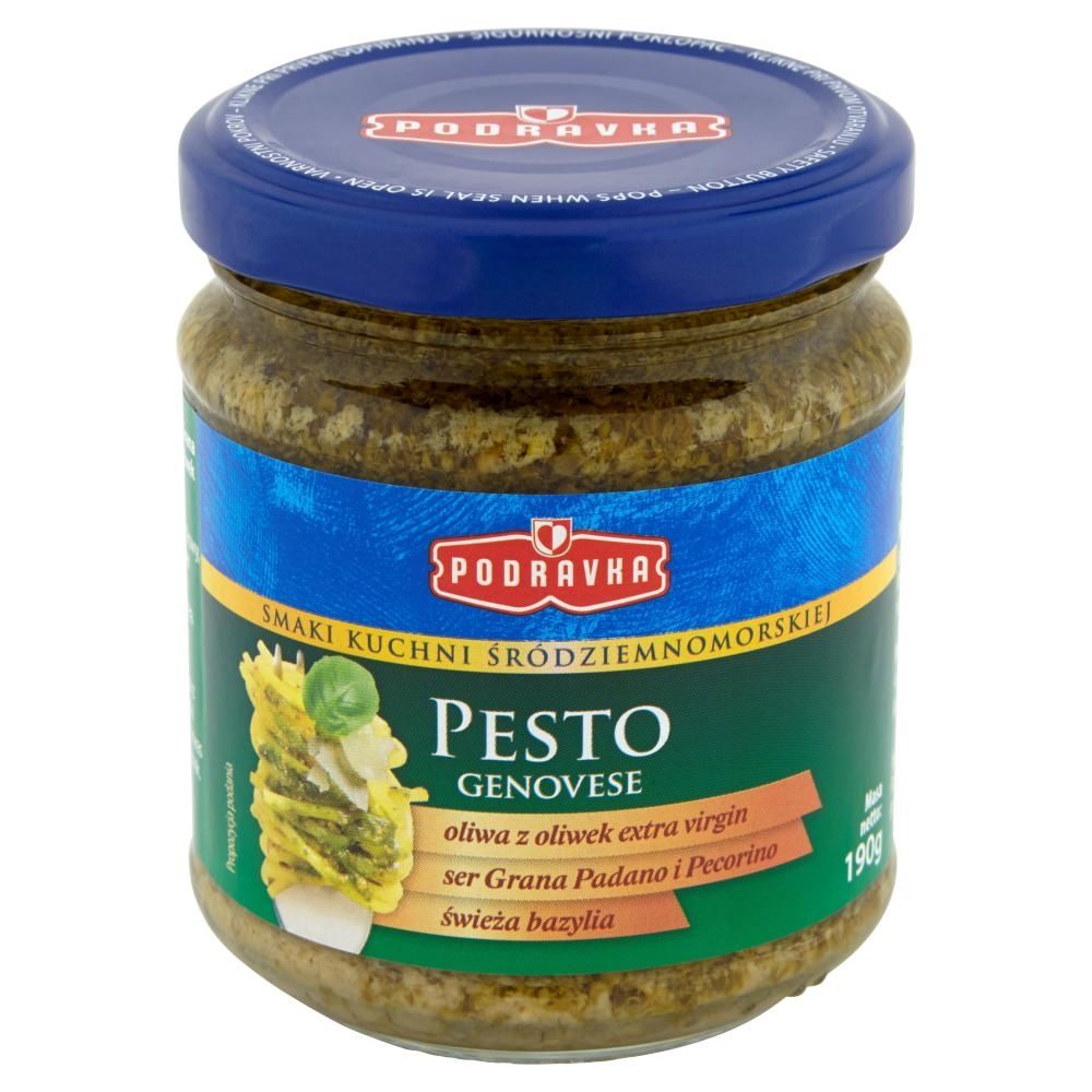 Podravka Smak kuchni śródziemnomorskiej Pesto Genovese Sos na bazie bazylii 190 g