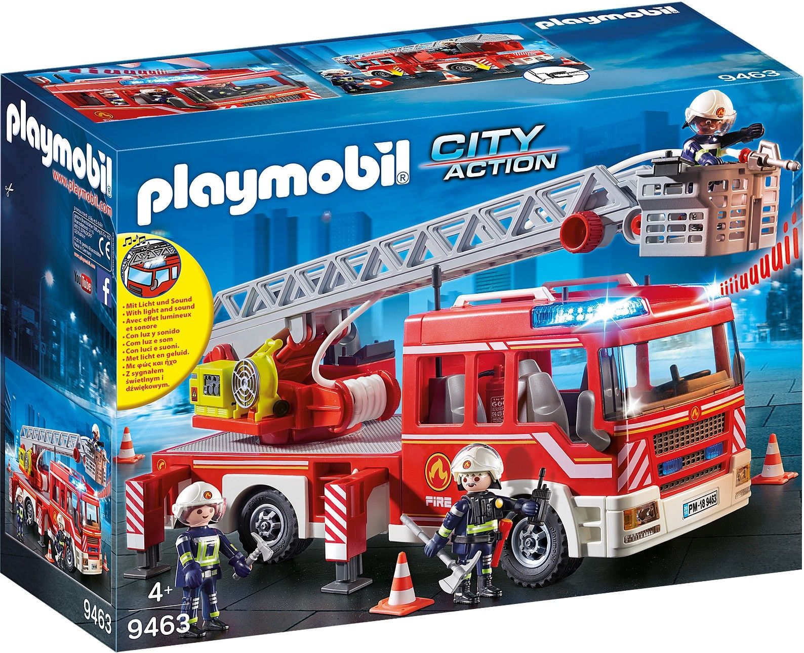 Pojazd PLAYMOBIL Samochód strażacki z drabiną 9463