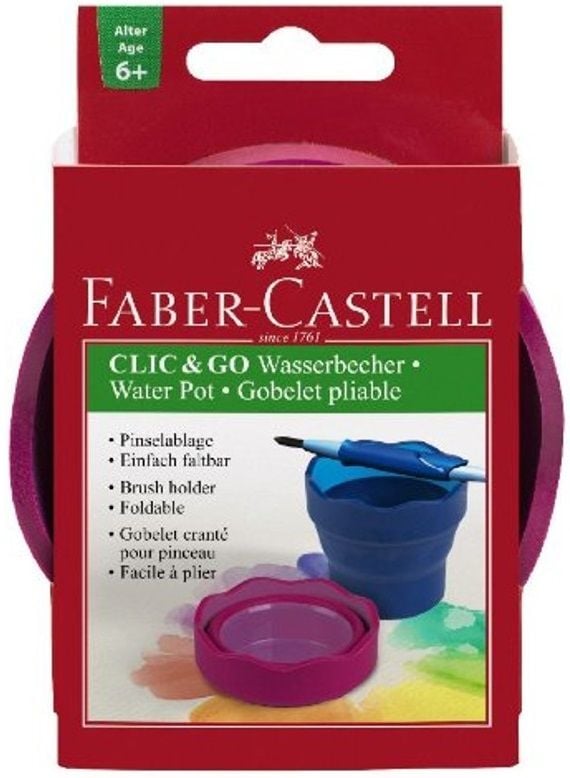 AMEX Pojemnik na wodę click and go faber castell fioletowy 181517 FC, 181510 FC