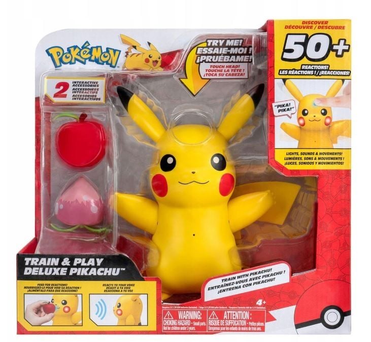 POKEMON Train And Play Delux Pikachu, figurka 11,5 cm