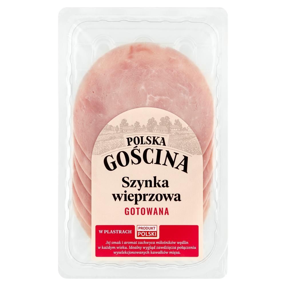 Polska gościna Szynka wieprzowa gotowana w plastrach 100 g