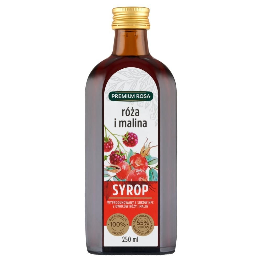 Premium Rosa Syrop róża i malina 250 ml