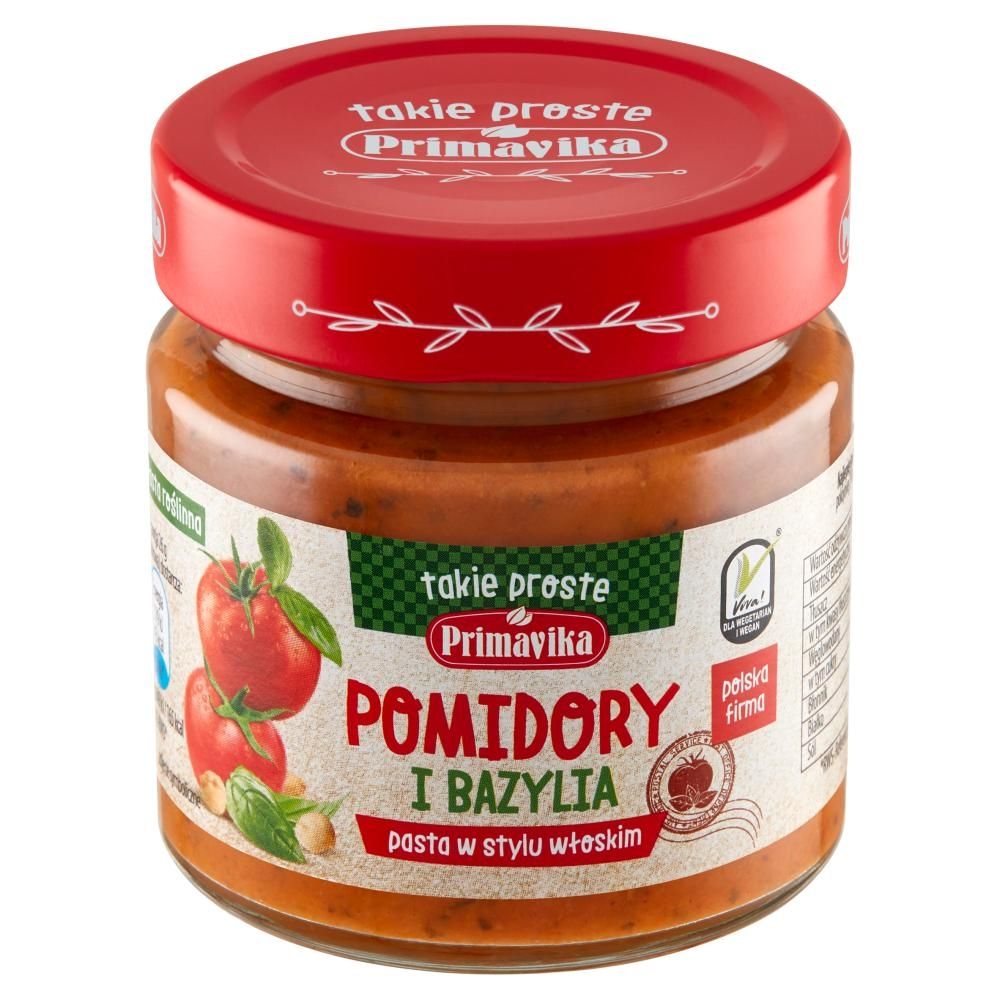 Primavika Pasta roślinna pomidory i bazylia 160 g