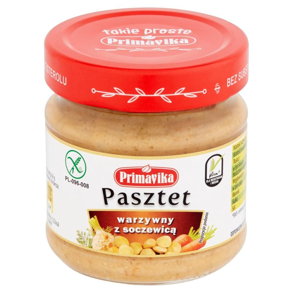 Primavika Pasztet warzywny z soczewicą 160 g