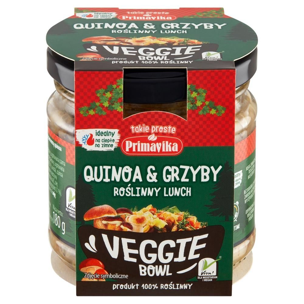 Primavika Veggie Bowl Roślinny lunch quinoa & grzyby 180 g