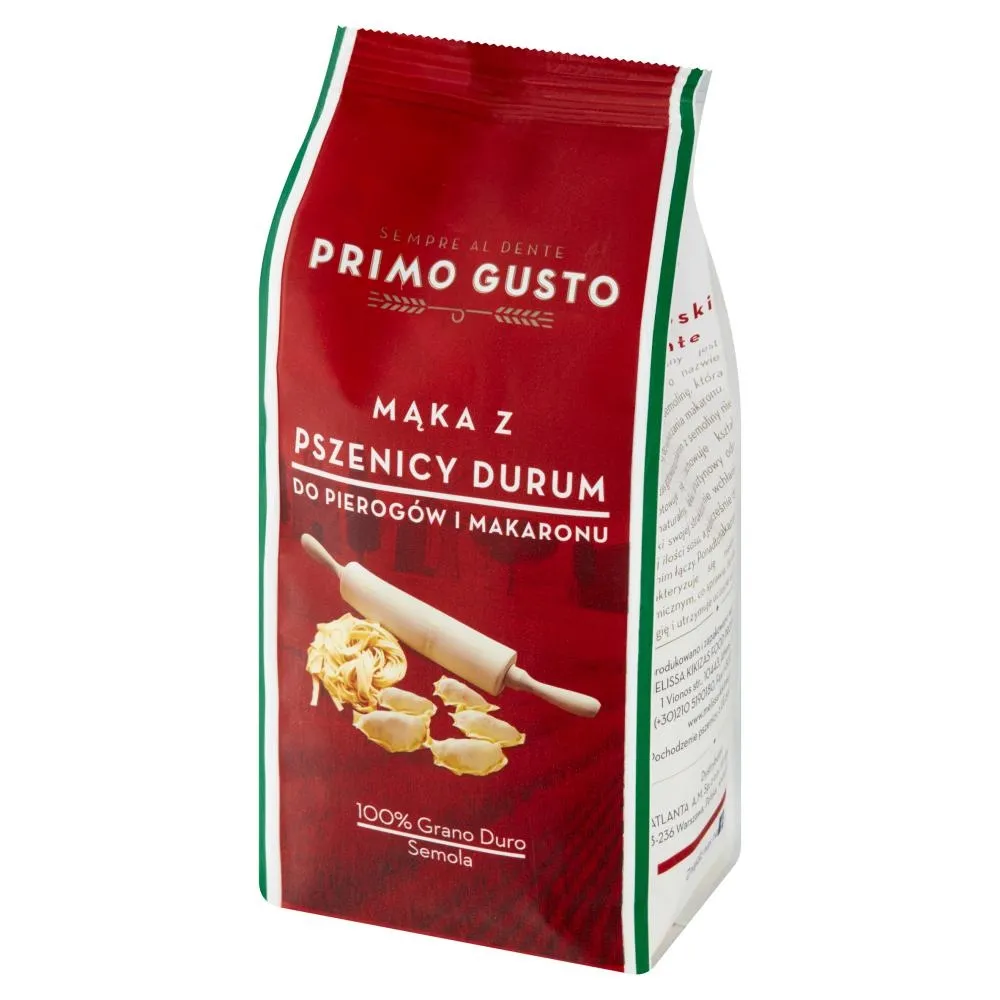 Primo Gusto Mąka z pszenicy durum do pierogów i makaronu 500 g