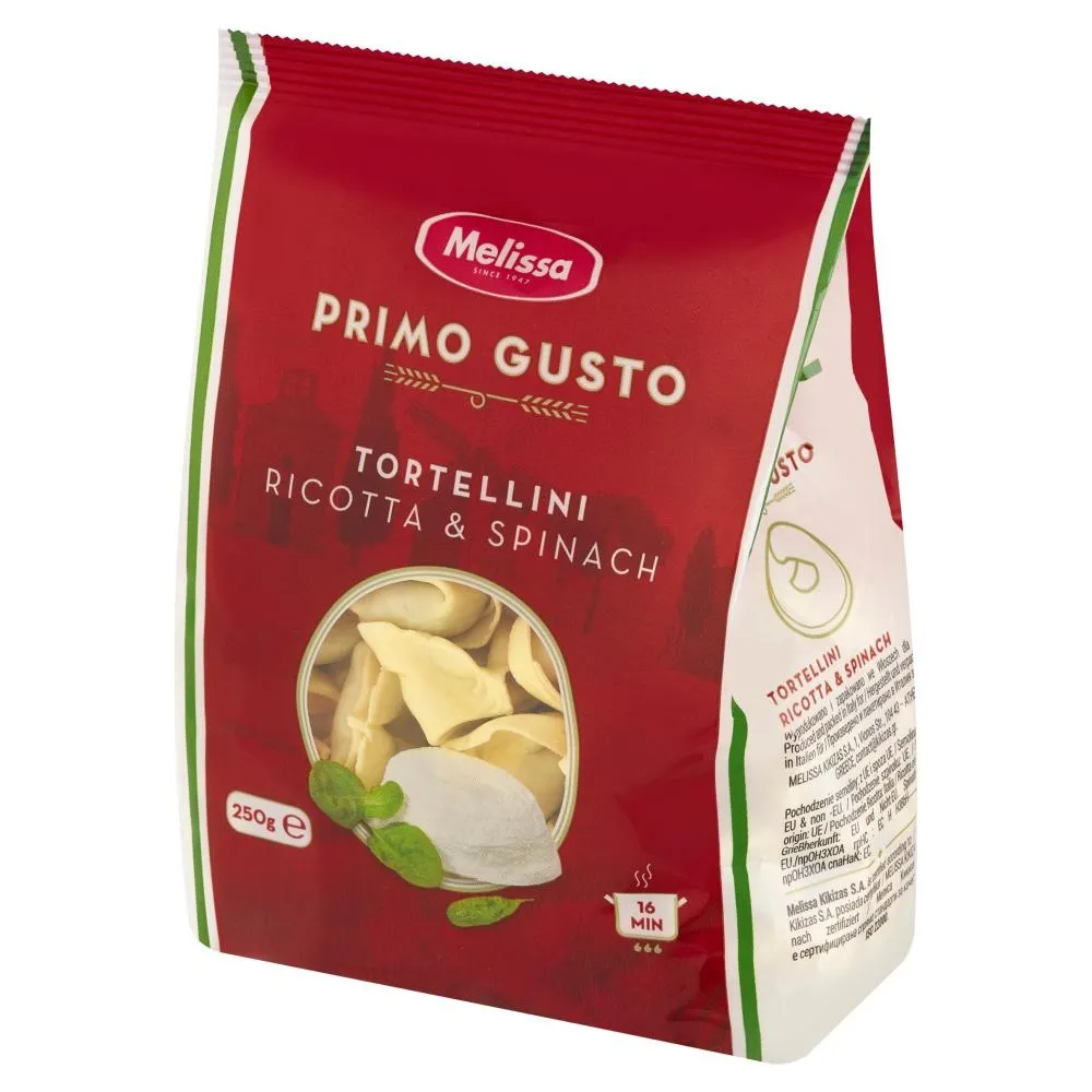 Melissa Primo Gusto Tortellini z nadzieniem z serem riccotta i szpinakiem 250 g