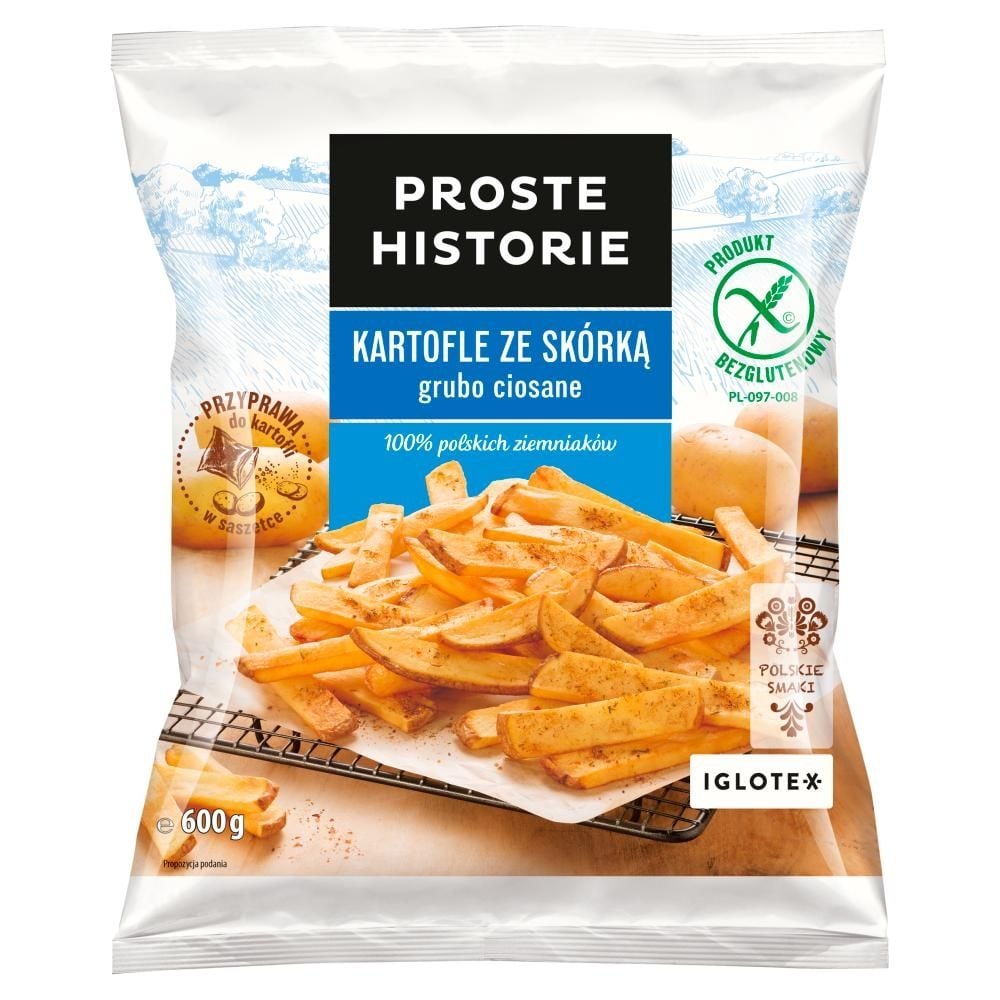 Proste Historie Kartofle ze skórką grubo ciosane 600 g